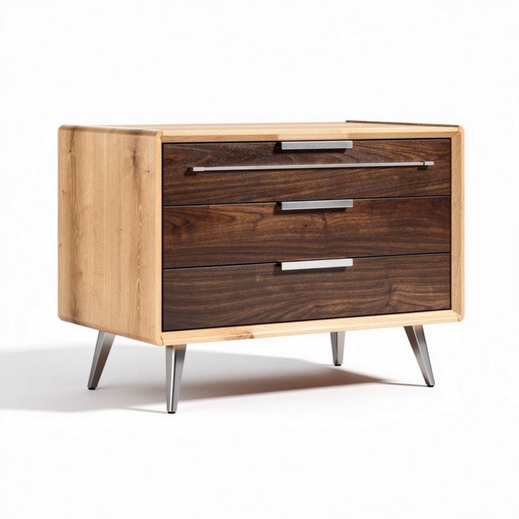 Meuble de rangement en bois avec trois tiroirs dimensions 50 x 40 x 30cm