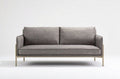 Canapé gris en tissu avec structure en métal dimensions 180 x 85 x 75cm