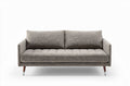 Canapé en tissu gris avec coussins rembourrés dimensions 190 x 90 x 85cm